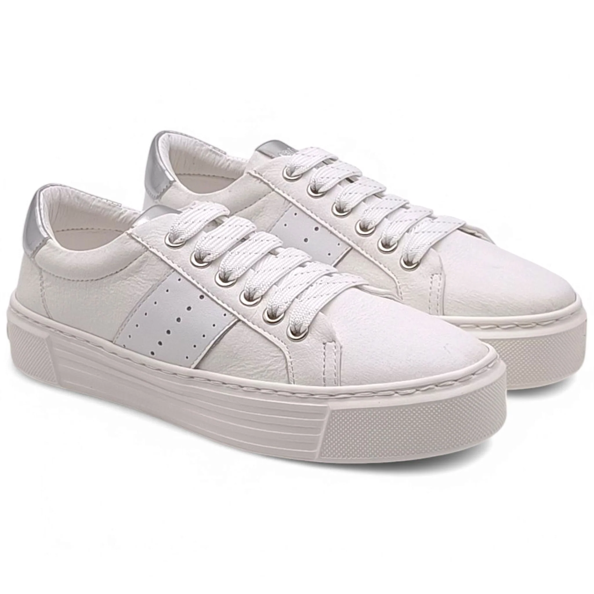 Sneakers bianca con plantare estraibile Donna Grunland STAC SC4592 K4