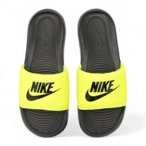 Ciabatta Uomo ecopelle Nike victori one slide black black- volt