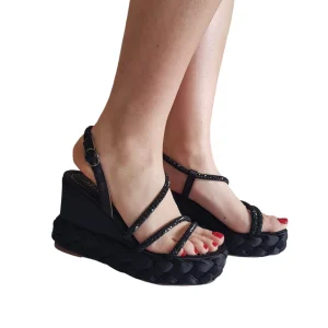Alma en Pena Sandalo Donna Nero rif.78