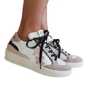 Gio+ Sneakers Donna Latte-Nero-Rosa  Rif.60