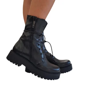 Les Poèmes Stivaletto Anfibio Donna Nero Rif.950
