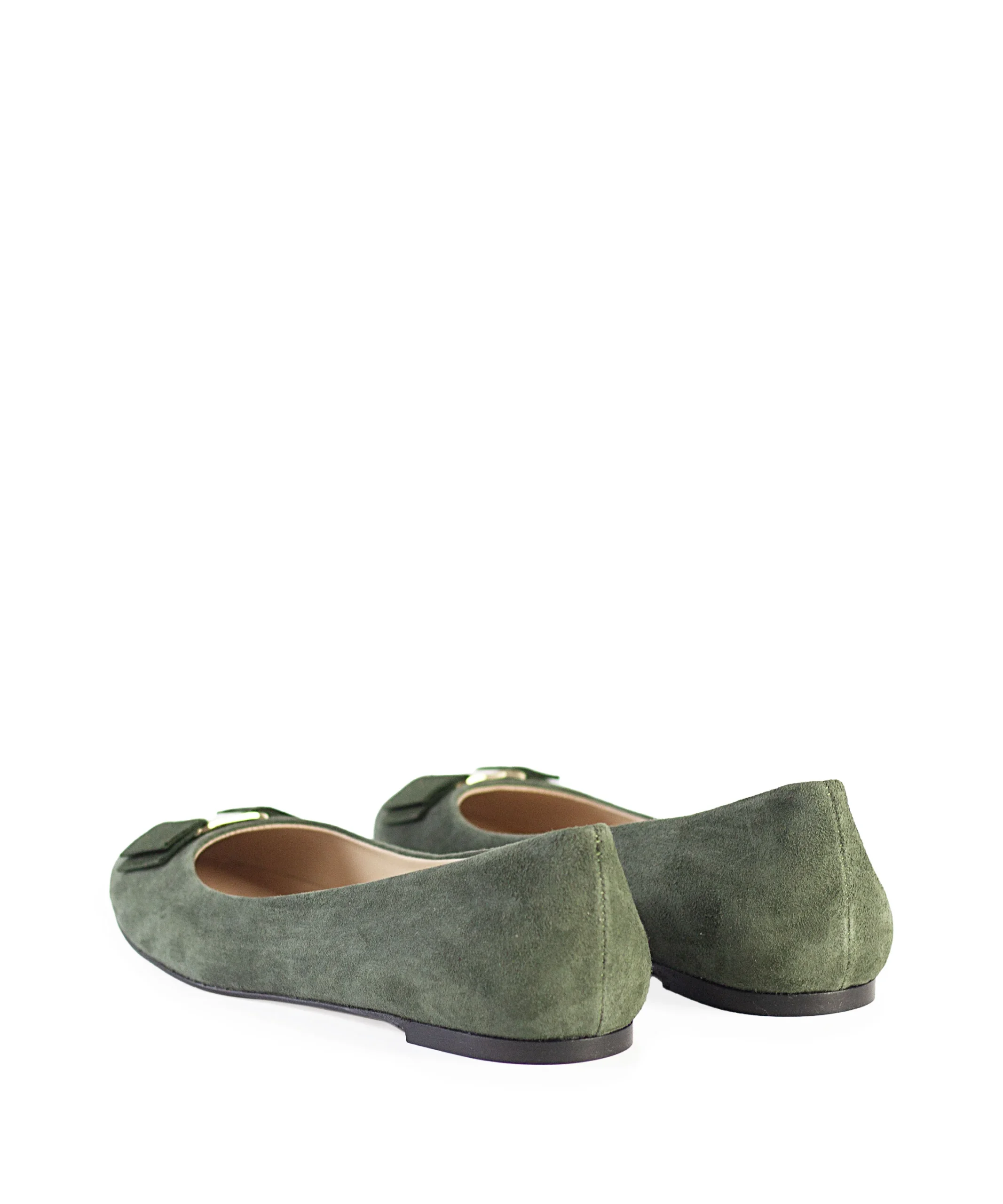 Ballerine da donna con placca in metallo verdi - immagine 4
