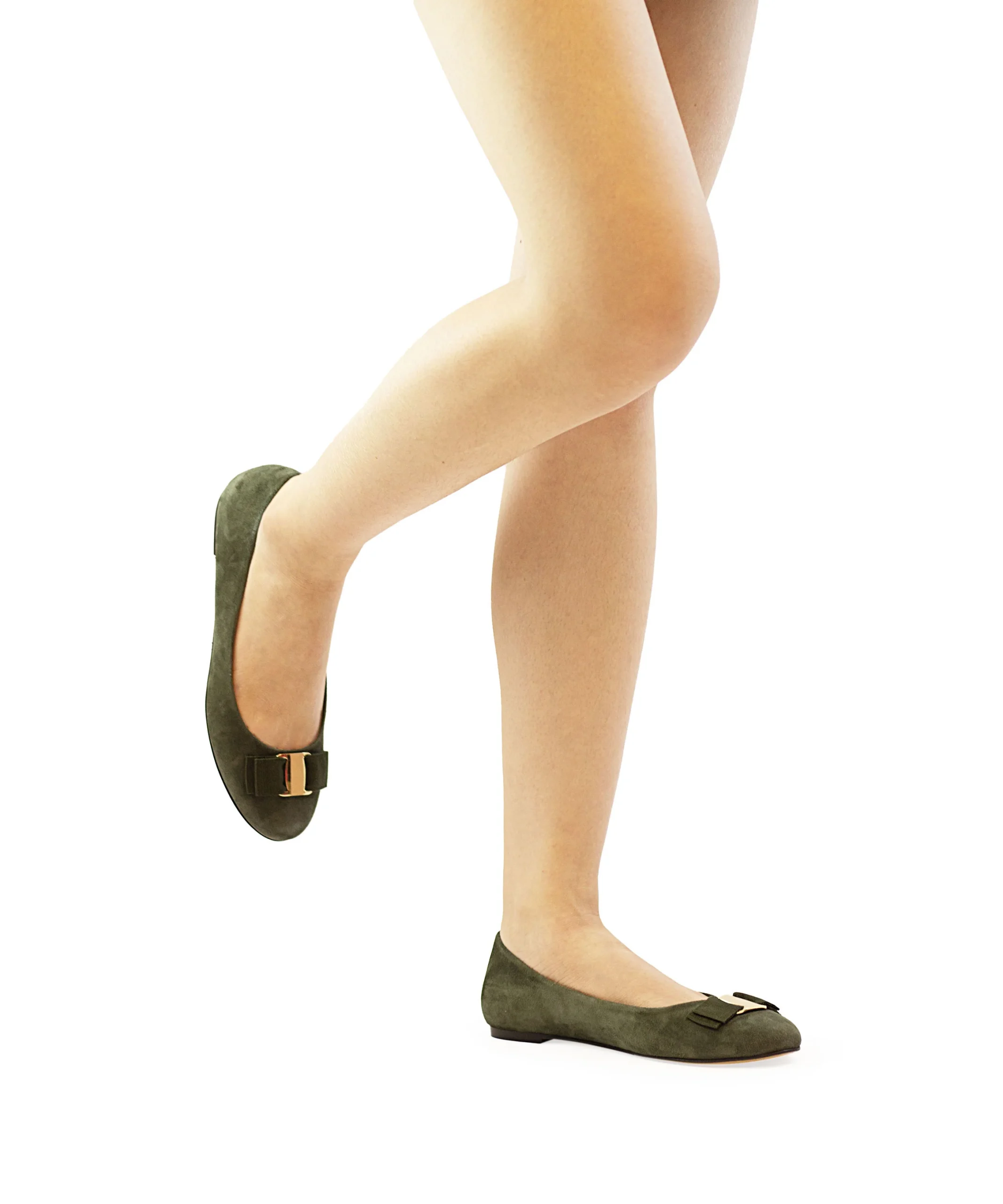 Ballerine da donna con placca in metallo verdi - immagine 5