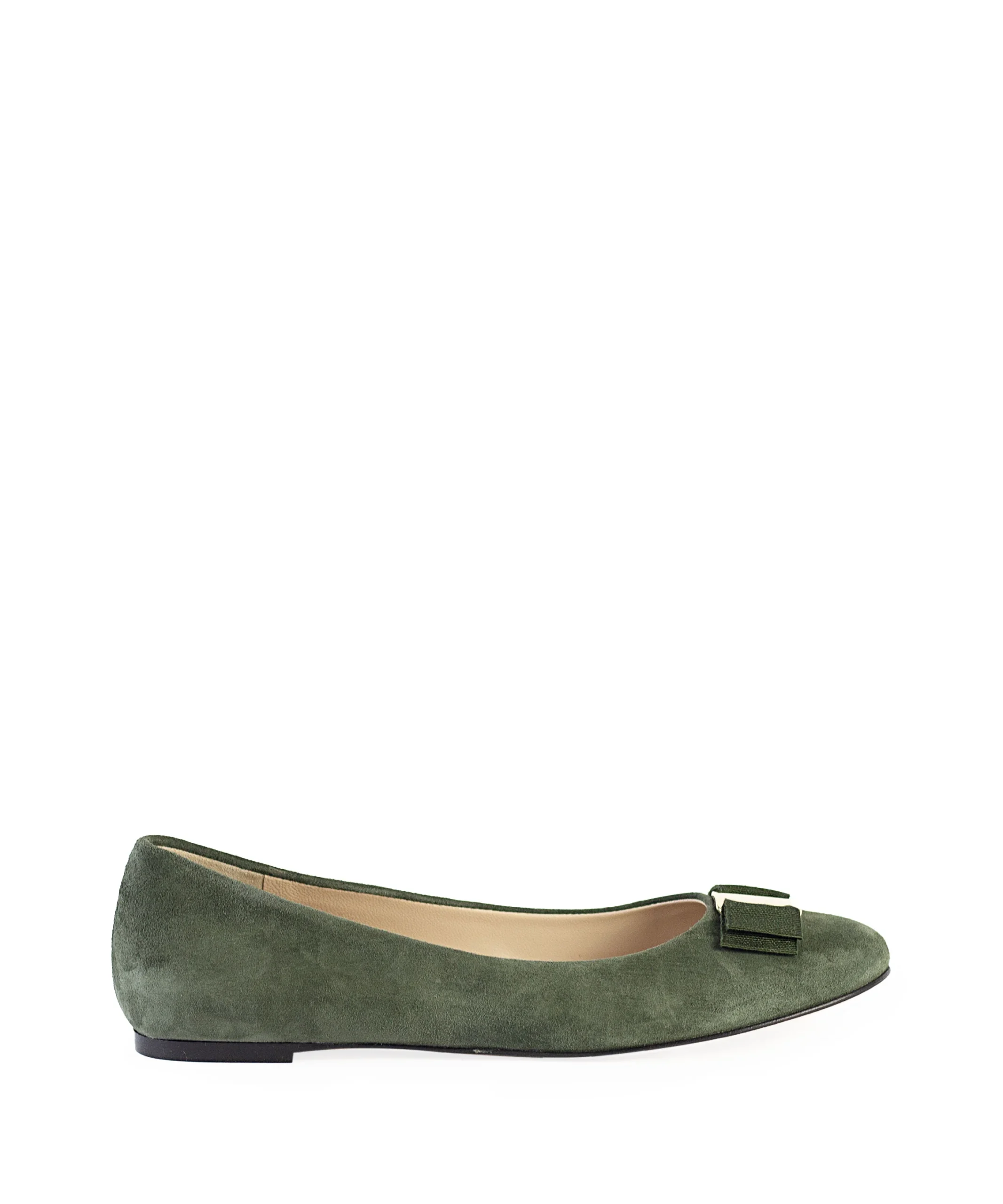 Ballerine da donna con placca in metallo verdi